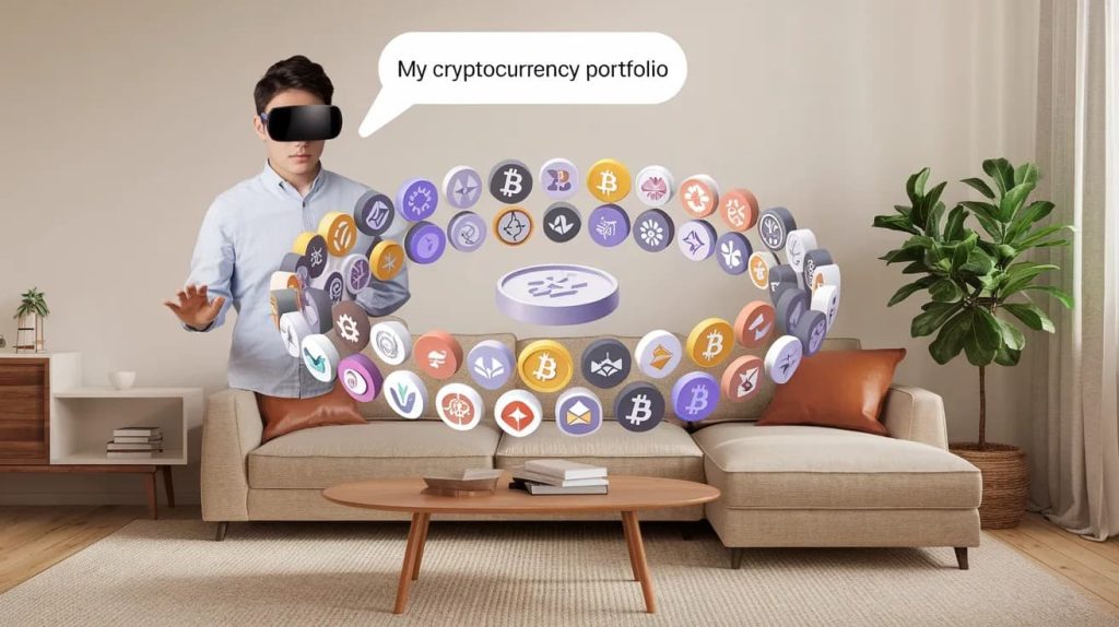 Future of 3D Crypto Trading Interactive 3D cryptocurrency trading interface